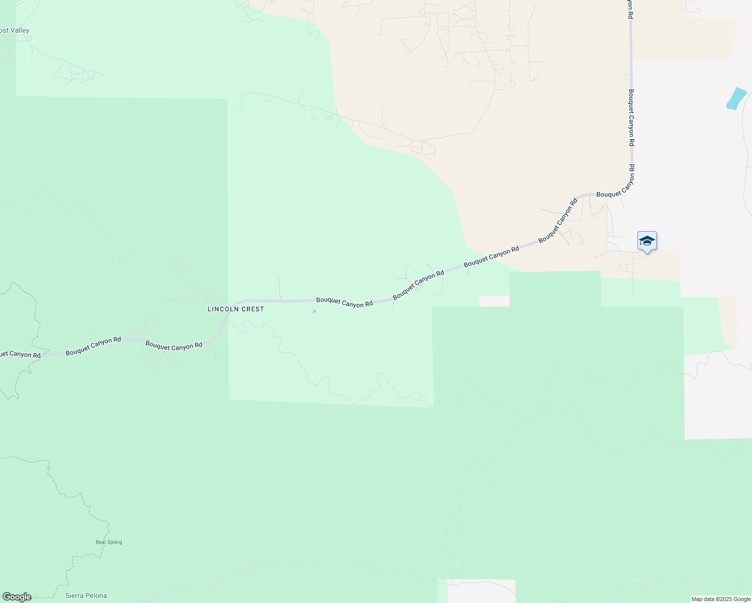 map of restaurants, bars, coffee shops, grocery stores, and more near 38351 Bouquet Canyon Road in Palmdale