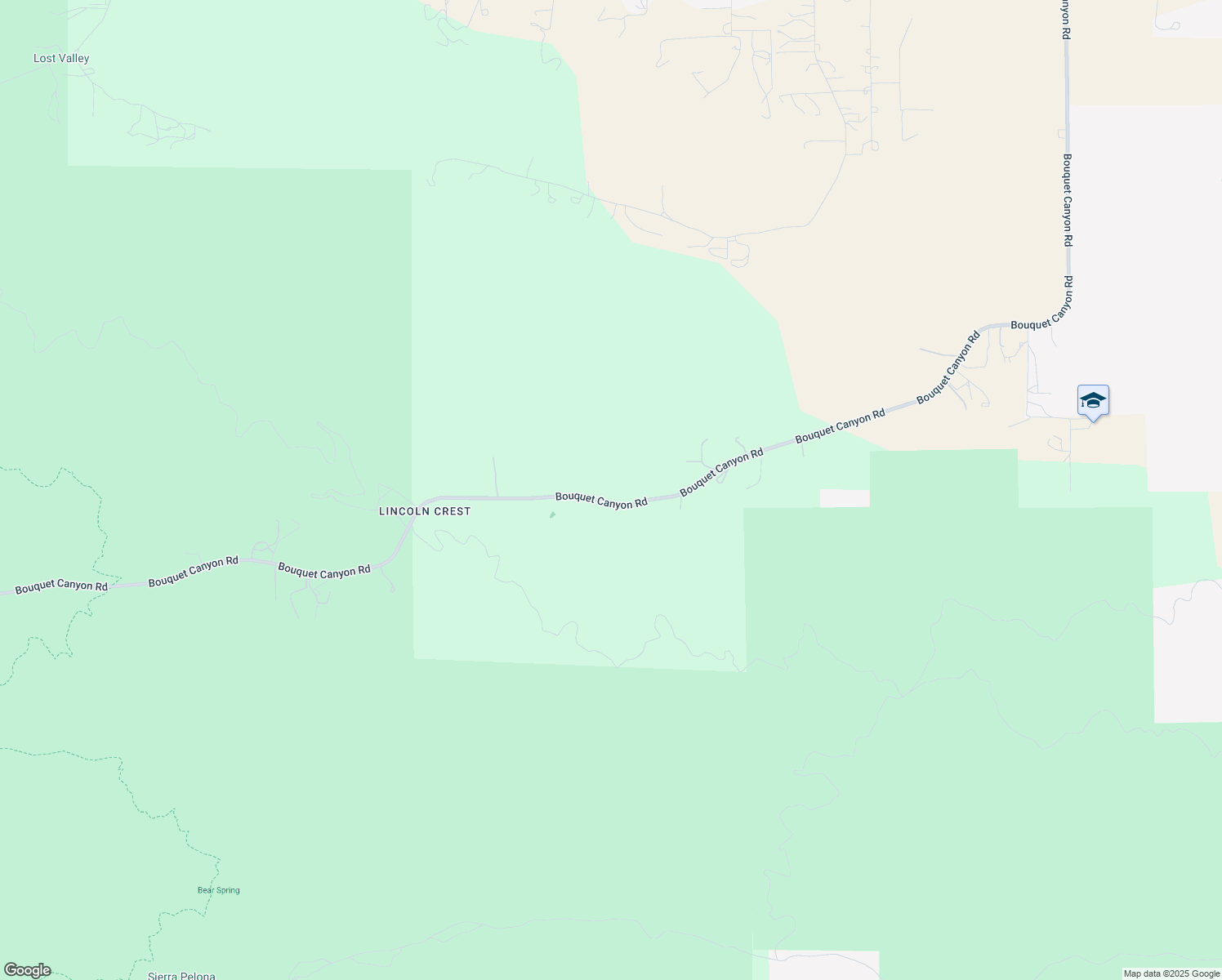 map of restaurants, bars, coffee shops, grocery stores, and more near 38351 Bouquet Canyon Road in Palmdale