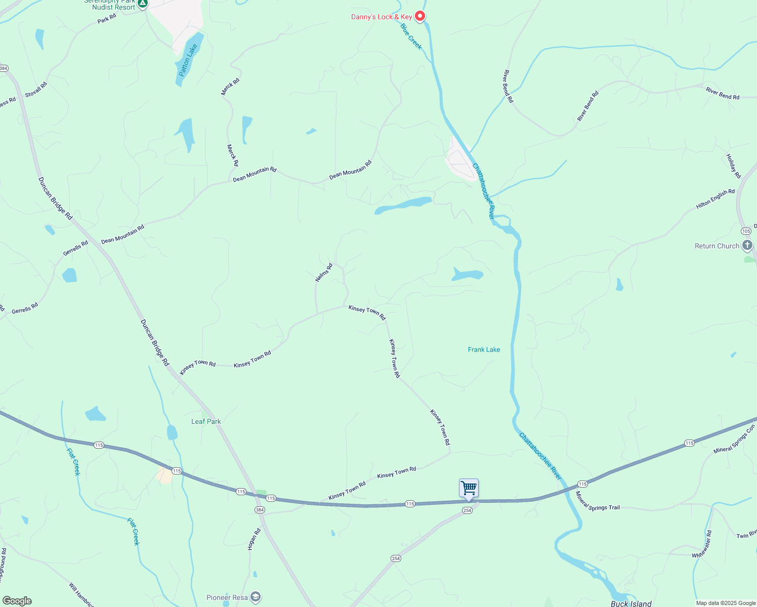 map of restaurants, bars, coffee shops, grocery stores, and more near in White County