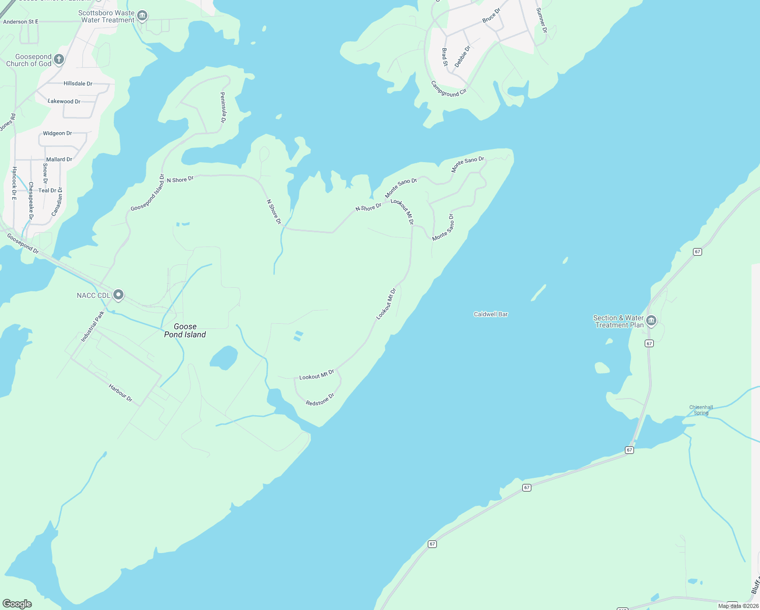 map of restaurants, bars, coffee shops, grocery stores, and more near 1892 Lookout Mount Drive in Scottsboro