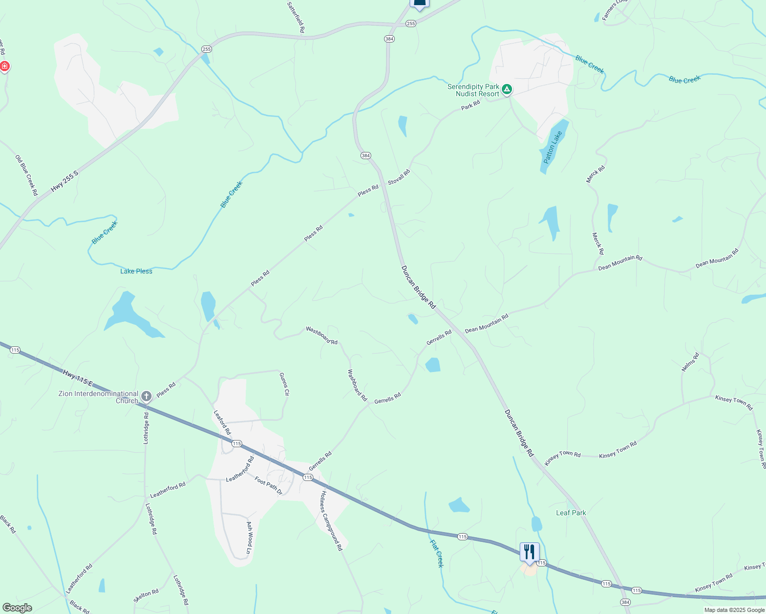 map of restaurants, bars, coffee shops, grocery stores, and more near 225 Whisperwood Way in Cleveland