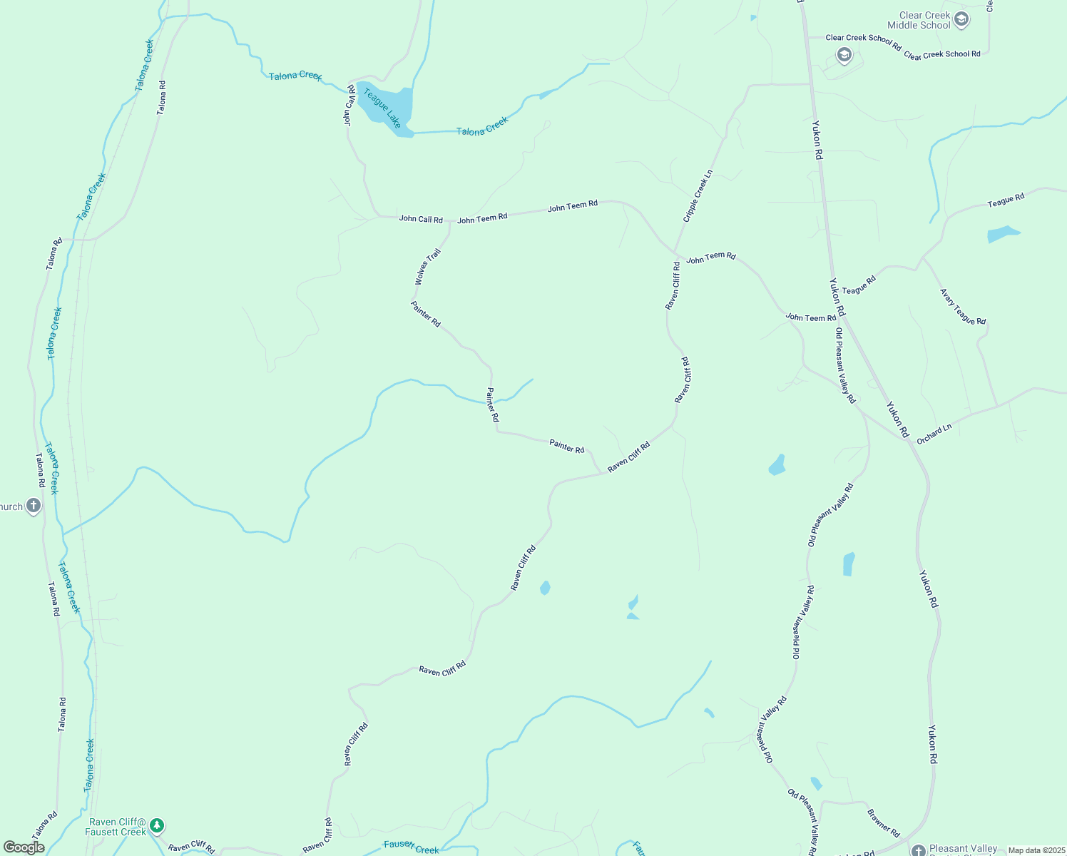 map of restaurants, bars, coffee shops, grocery stores, and more near 1027 Painter Road in Talking Rock