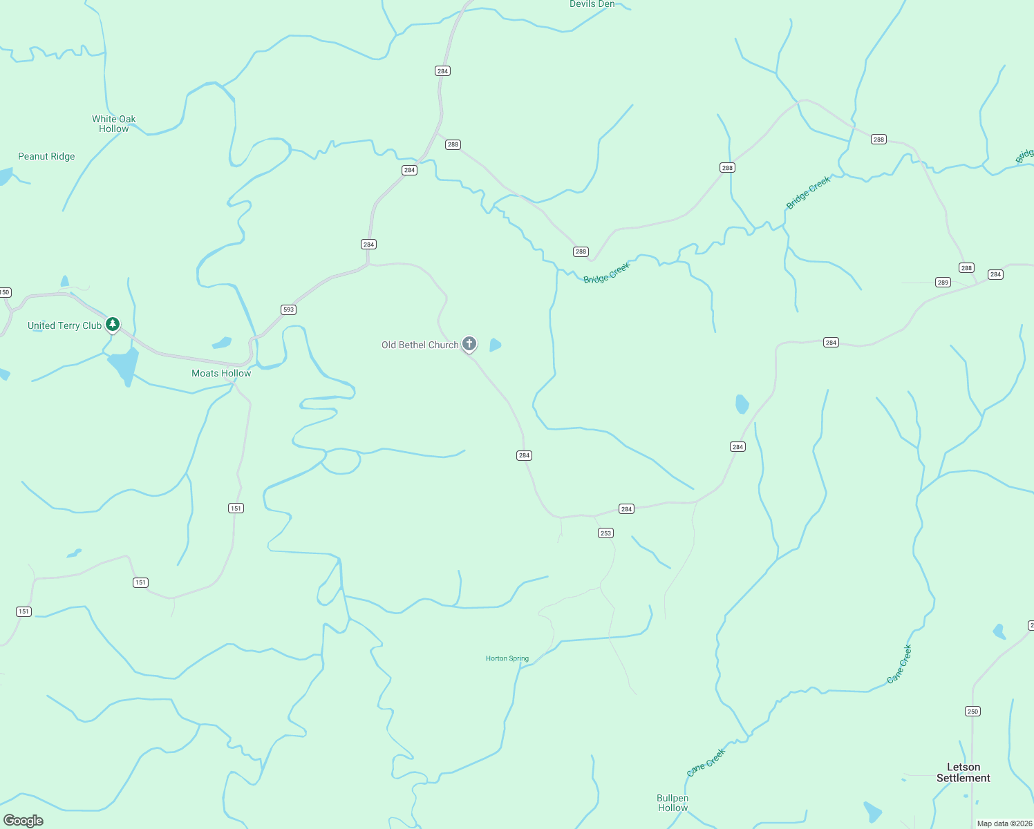 map of restaurants, bars, coffee shops, grocery stores, and more near 3930 County Road 284 in Courtland