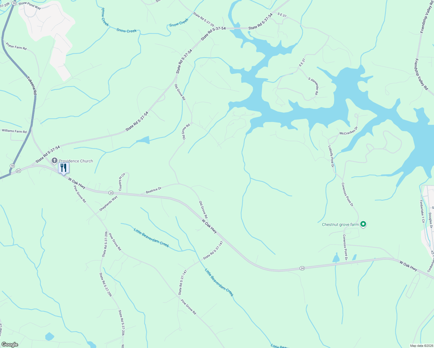 map of restaurants, bars, coffee shops, grocery stores, and more near 175 Kids Lane in Seneca