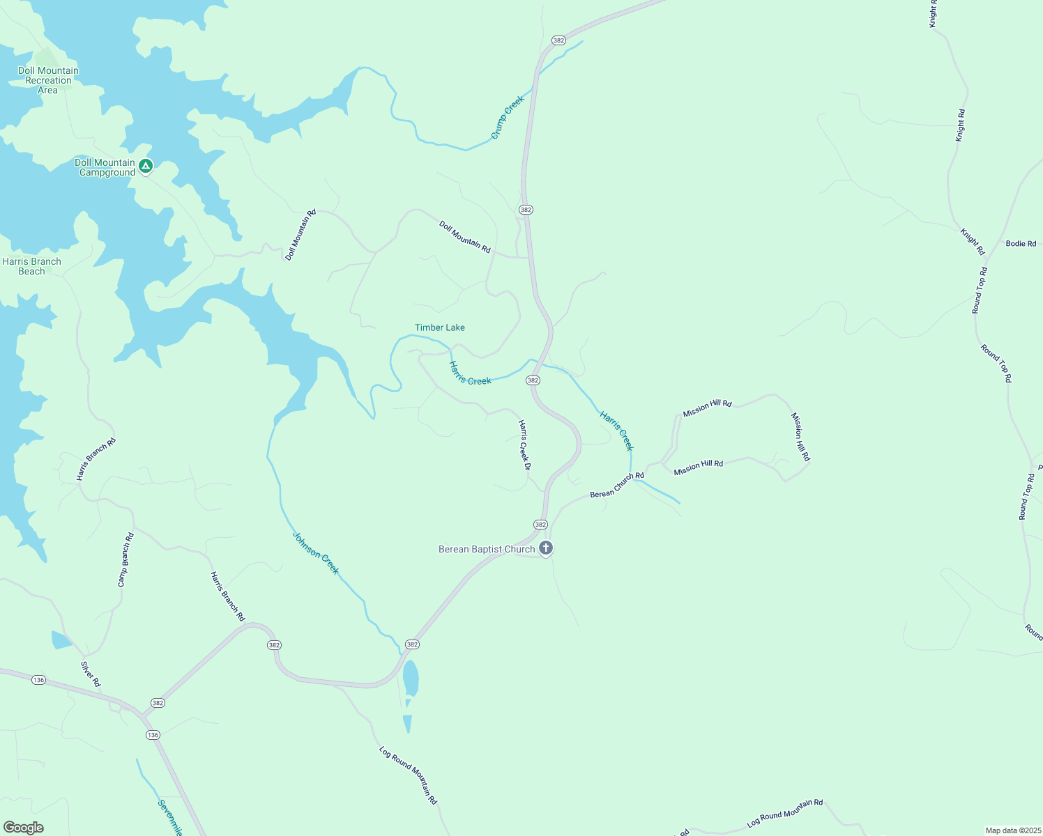 map of restaurants, bars, coffee shops, grocery stores, and more near 150 North Harris Creek Drive in Ellijay