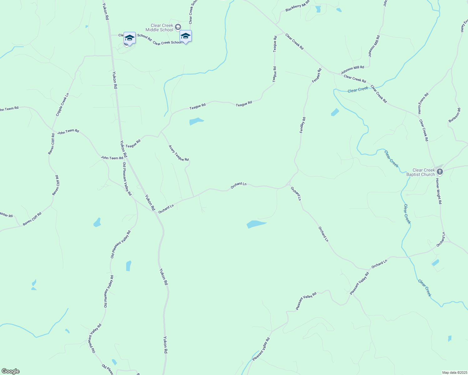map of restaurants, bars, coffee shops, grocery stores, and more near 584 Orchard Lane in Talking Rock