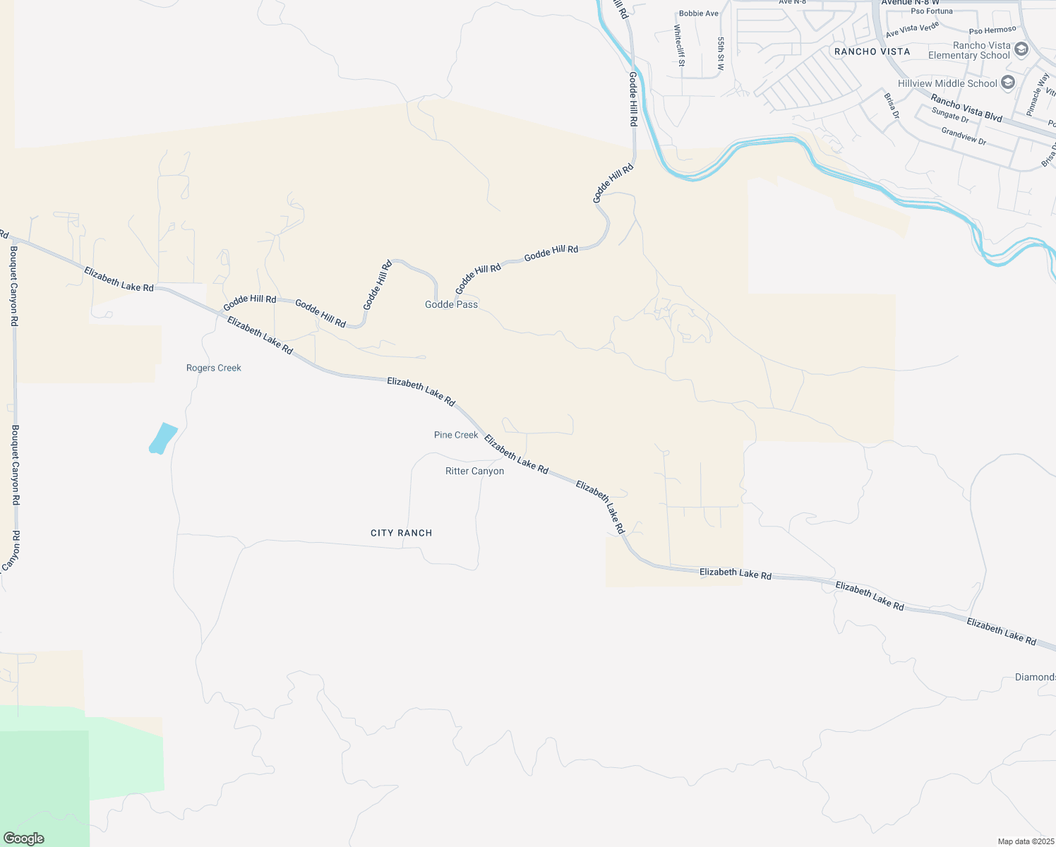 map of restaurants, bars, coffee shops, grocery stores, and more near 6221 Elizabeth Lake Road in Leona Valley