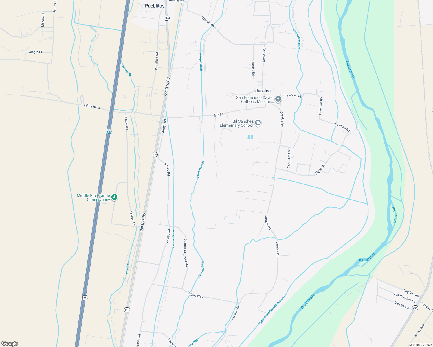 map of restaurants, bars, coffee shops, grocery stores, and more near 75 Romer Road South in Jarales