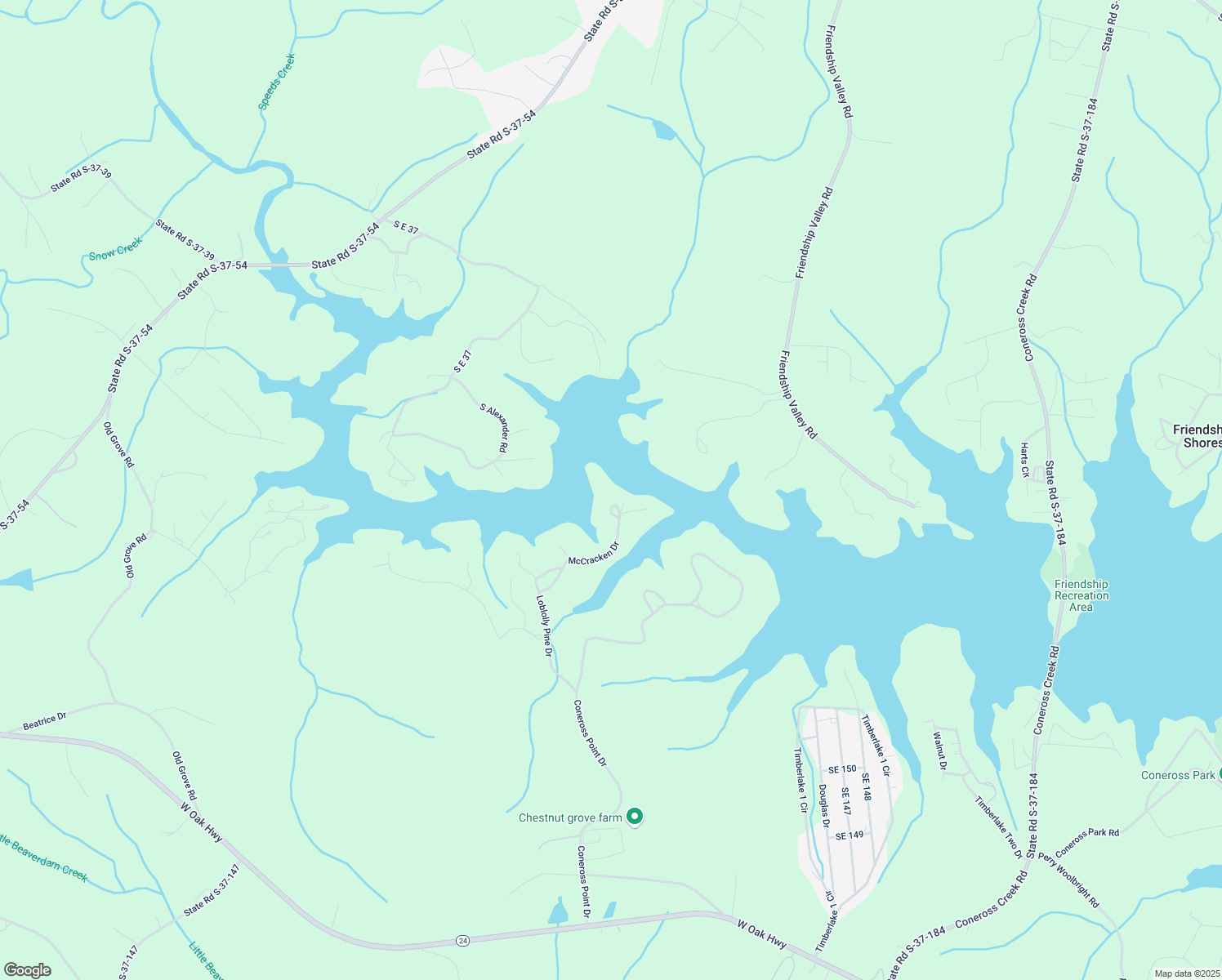 map of restaurants, bars, coffee shops, grocery stores, and more near 906 Sweet Gum Point in Seneca