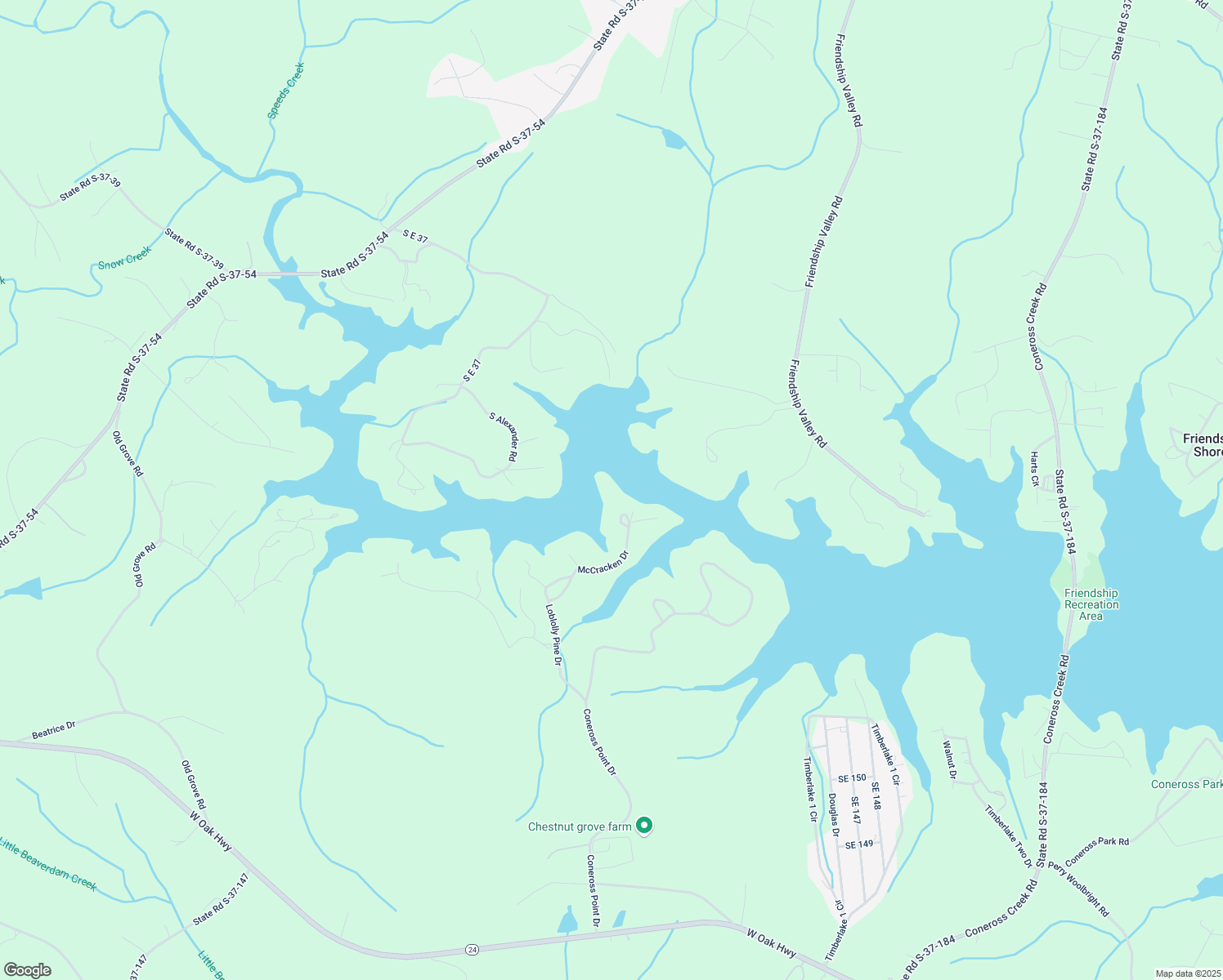 map of restaurants, bars, coffee shops, grocery stores, and more near 906 Sweet Gum Point in Seneca