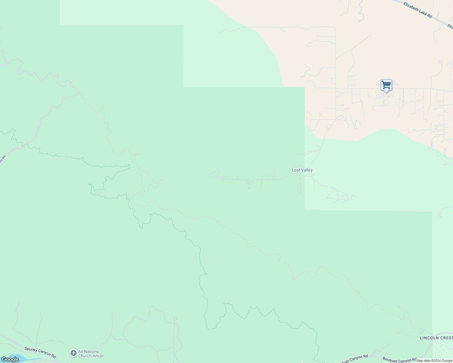 map of restaurants, bars, coffee shops, grocery stores, and more near 11660 Lonesome Valley Road in Leona Valley