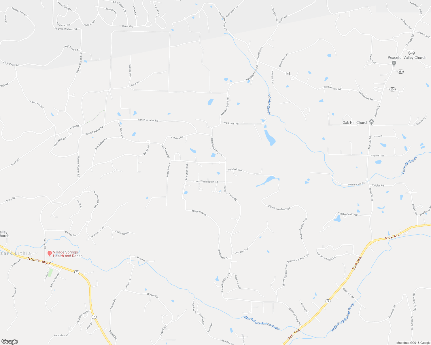 map of restaurants, bars, coffee shops, grocery stores, and more near 838 San Felipe Road in Hot Springs