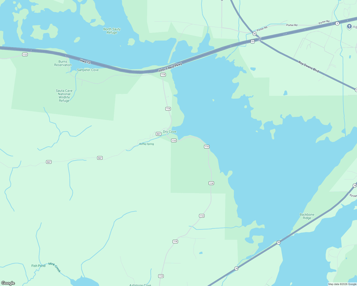 map of restaurants, bars, coffee shops, grocery stores, and more near County Road 114 in Scottsboro