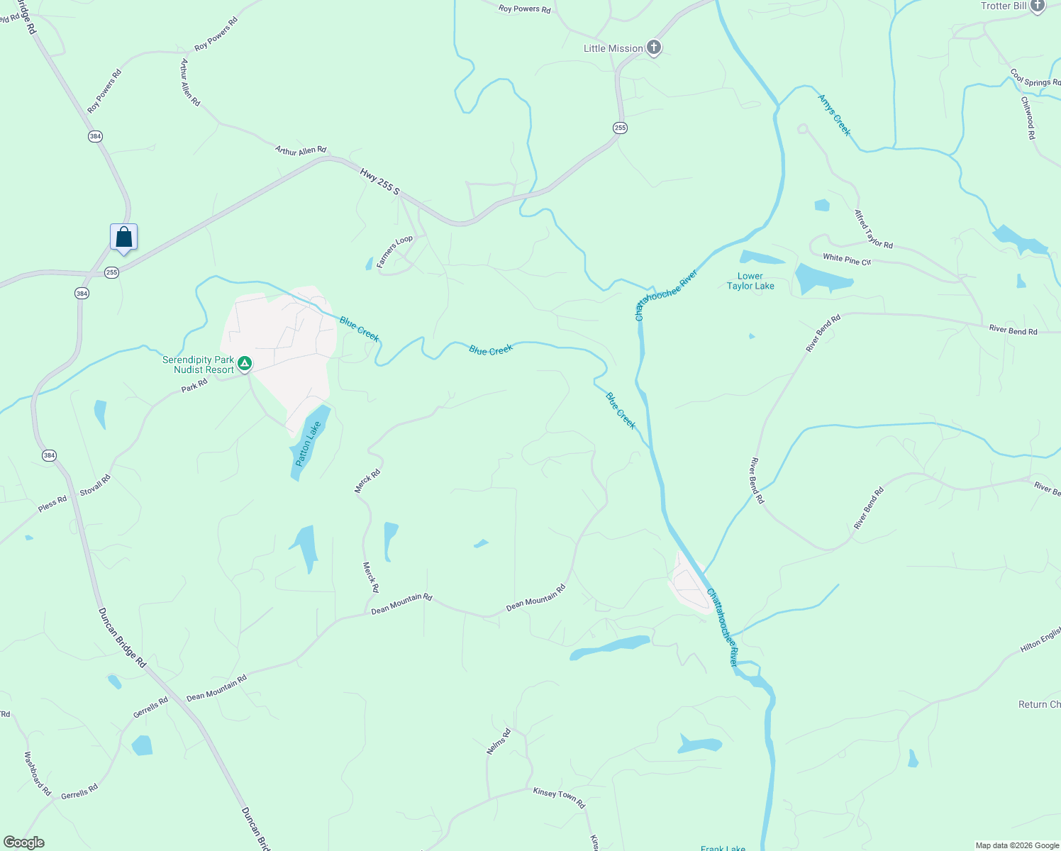 map of restaurants, bars, coffee shops, grocery stores, and more near 325 Blue Creek Cove in Cleveland