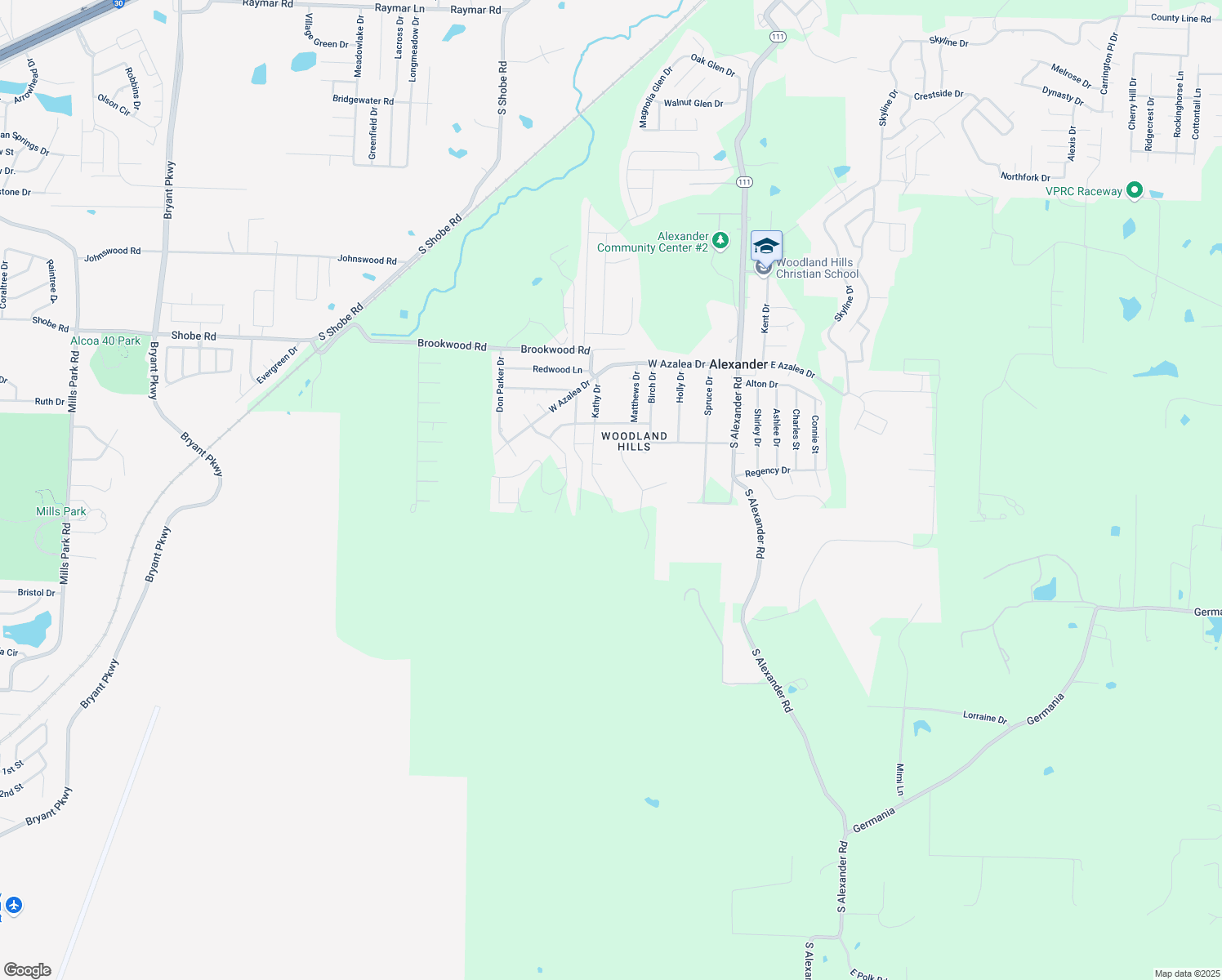 map of restaurants, bars, coffee shops, grocery stores, and more near 16010 Kathy Drive in Alexander