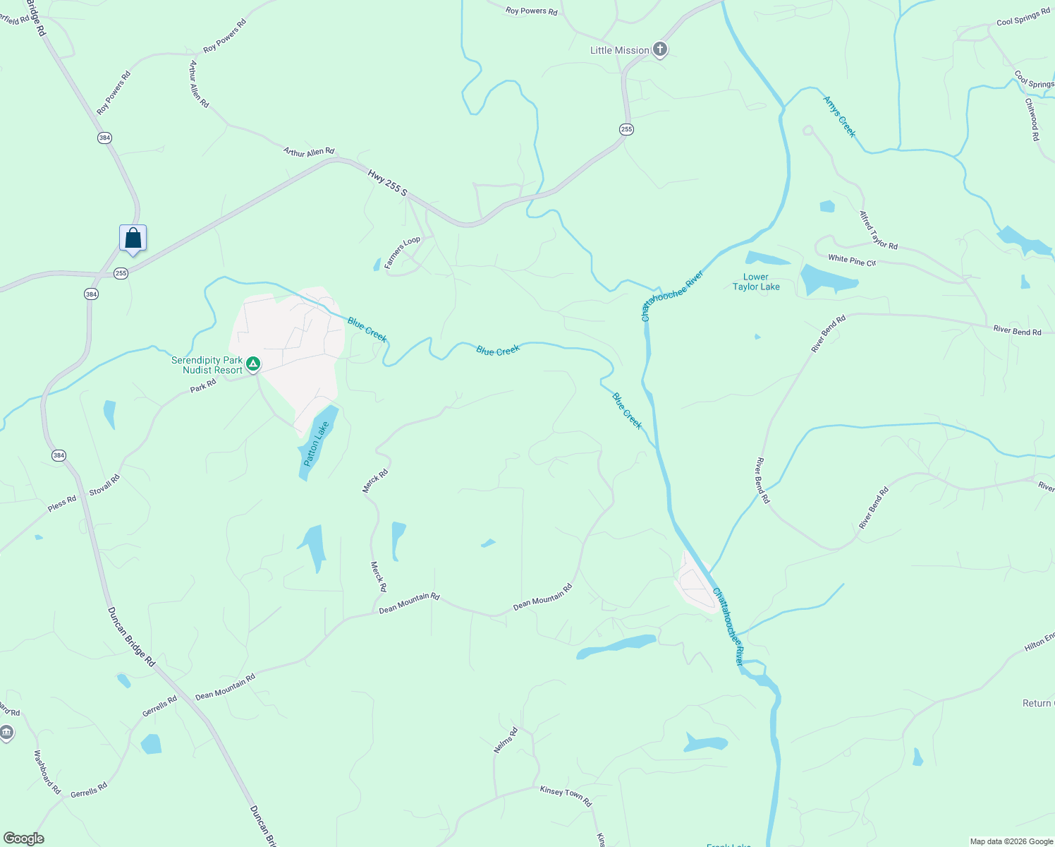 map of restaurants, bars, coffee shops, grocery stores, and more near 325 Blue Creek Cove in Cleveland