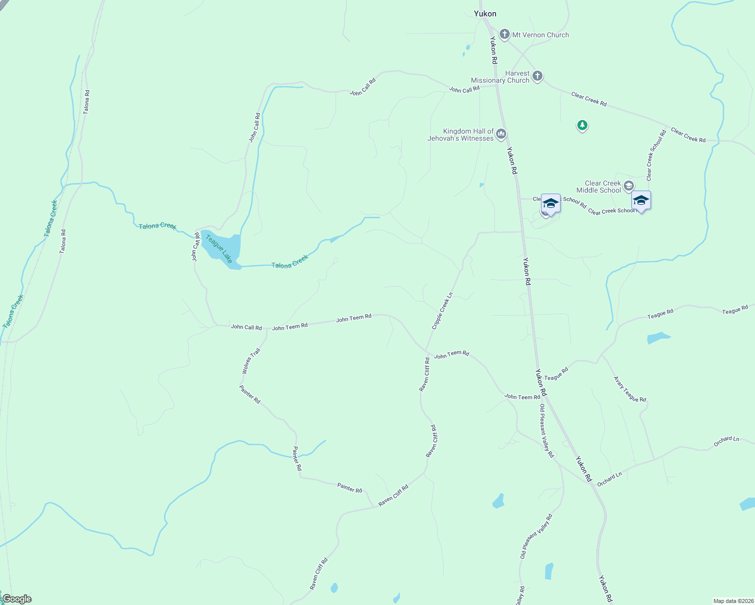 map of restaurants, bars, coffee shops, grocery stores, and more near 990 John Teem Road in Talking Rock