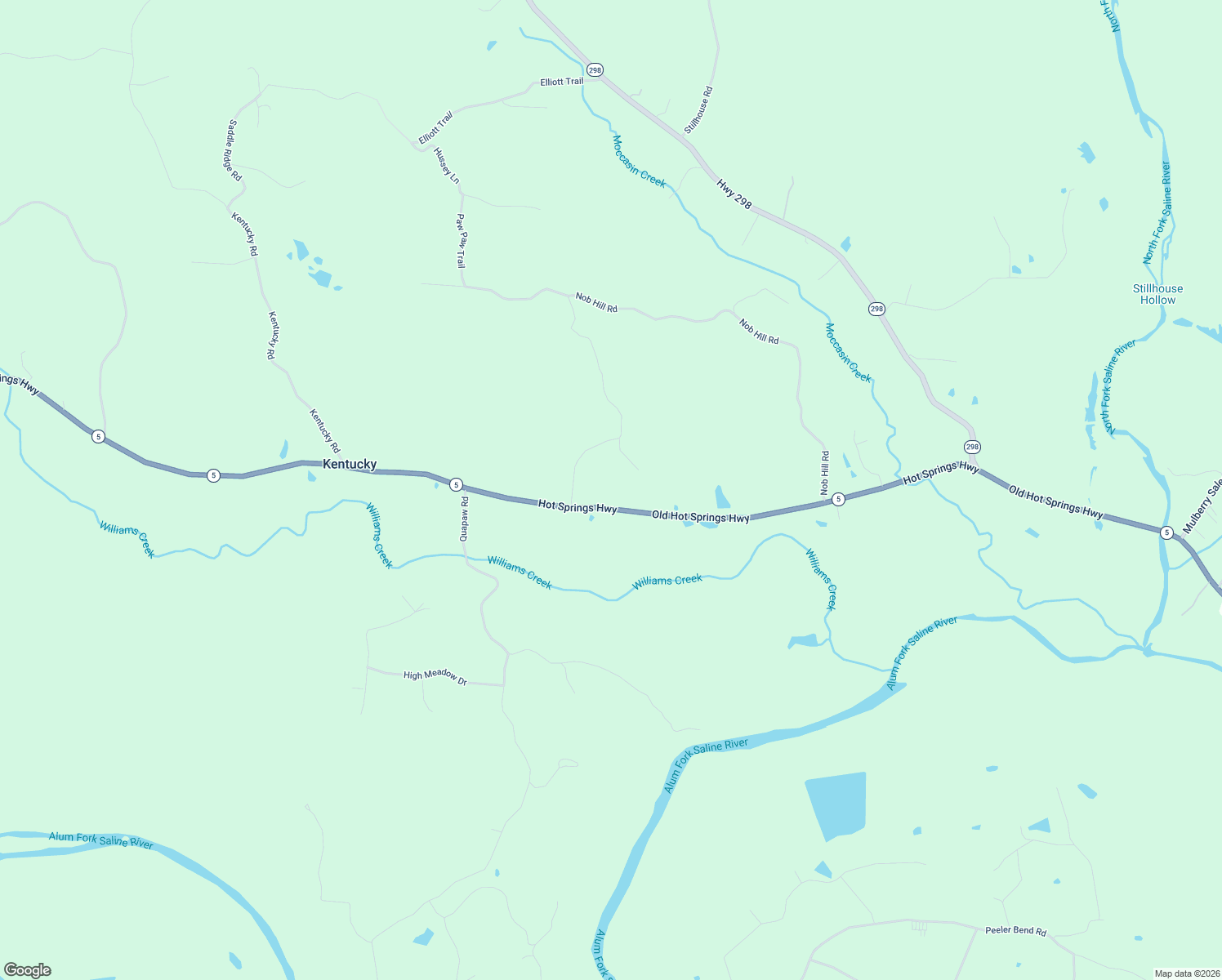 map of restaurants, bars, coffee shops, grocery stores, and more near 5812 Arkansas 5 in Benton