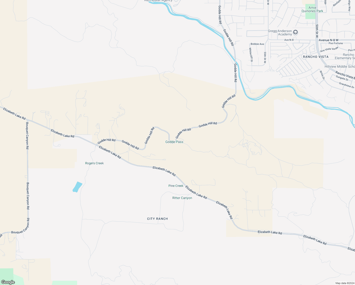 map of restaurants, bars, coffee shops, grocery stores, and more near Godde Hill Road in Palmdale