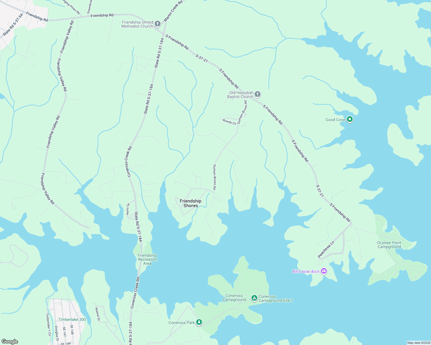 map of restaurants, bars, coffee shops, grocery stores, and more near 755-767 Durham Brown Road in Seneca