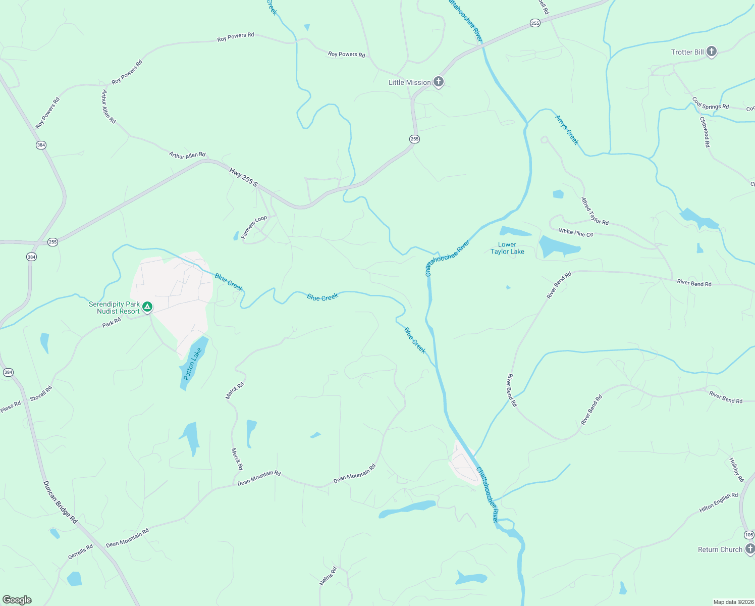 map of restaurants, bars, coffee shops, grocery stores, and more near 2347 Dean Mountain Road in Cleveland