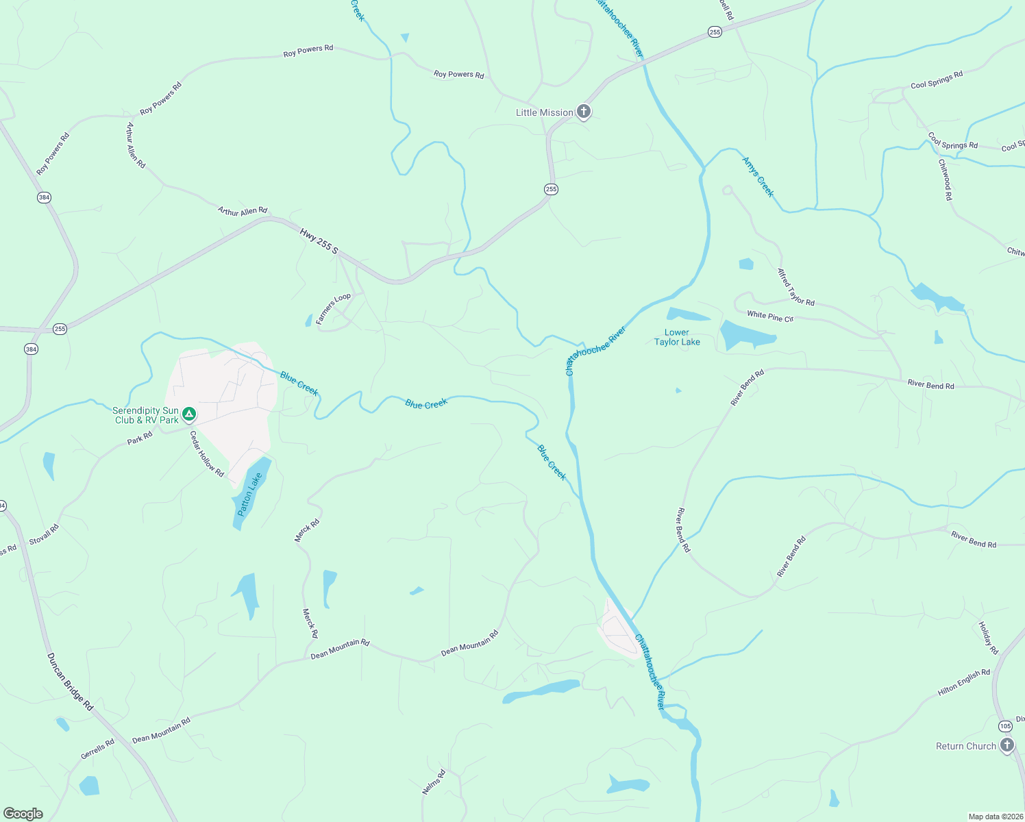 map of restaurants, bars, coffee shops, grocery stores, and more near 2347 Dean Mountain Road in Cleveland