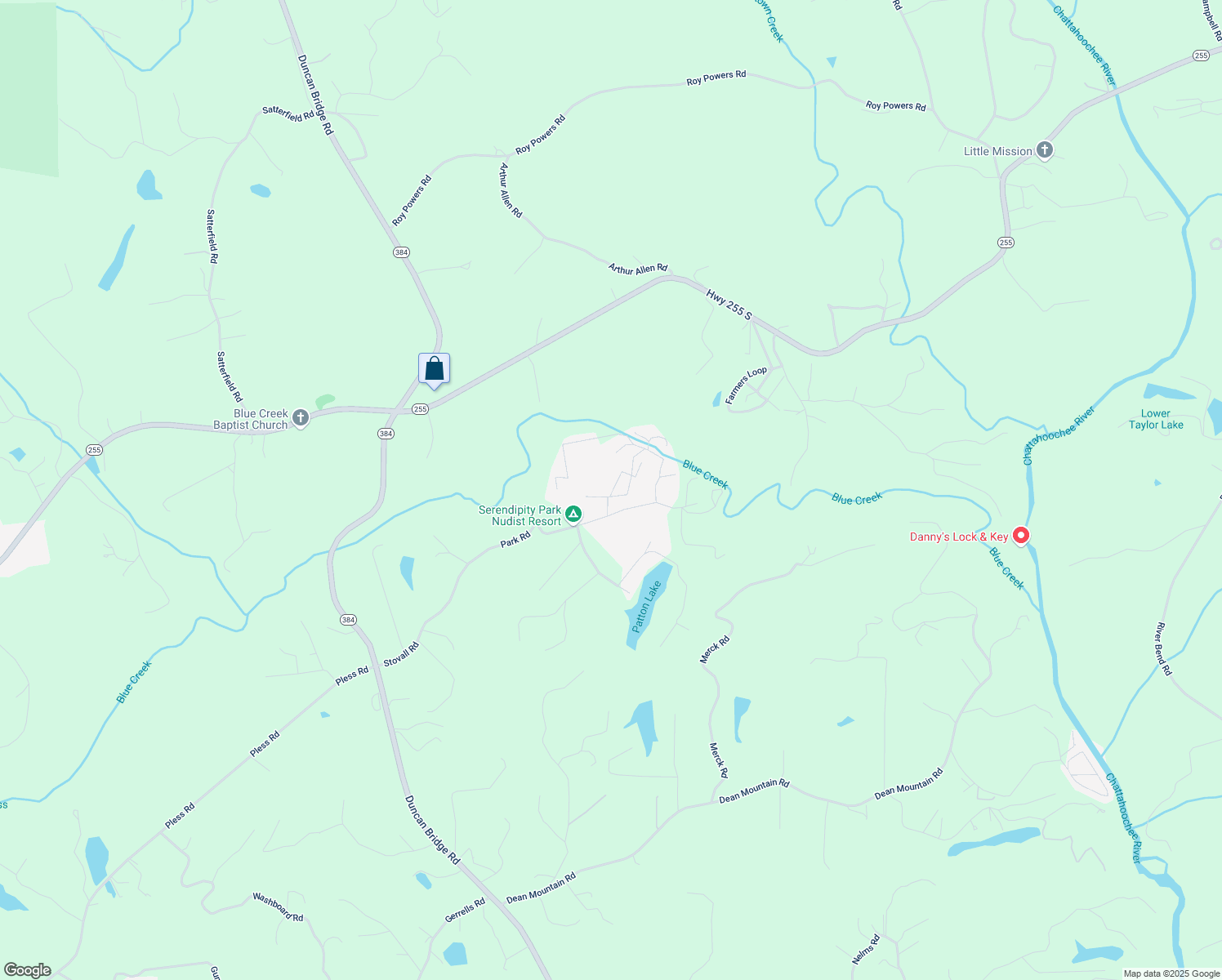 map of restaurants, bars, coffee shops, grocery stores, and more near 75 Mountain Creek Circle in Cleveland