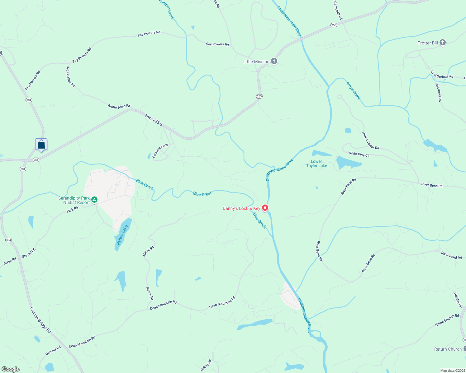 map of restaurants, bars, coffee shops, grocery stores, and more near 486 Amys Ford Trail in Cleveland