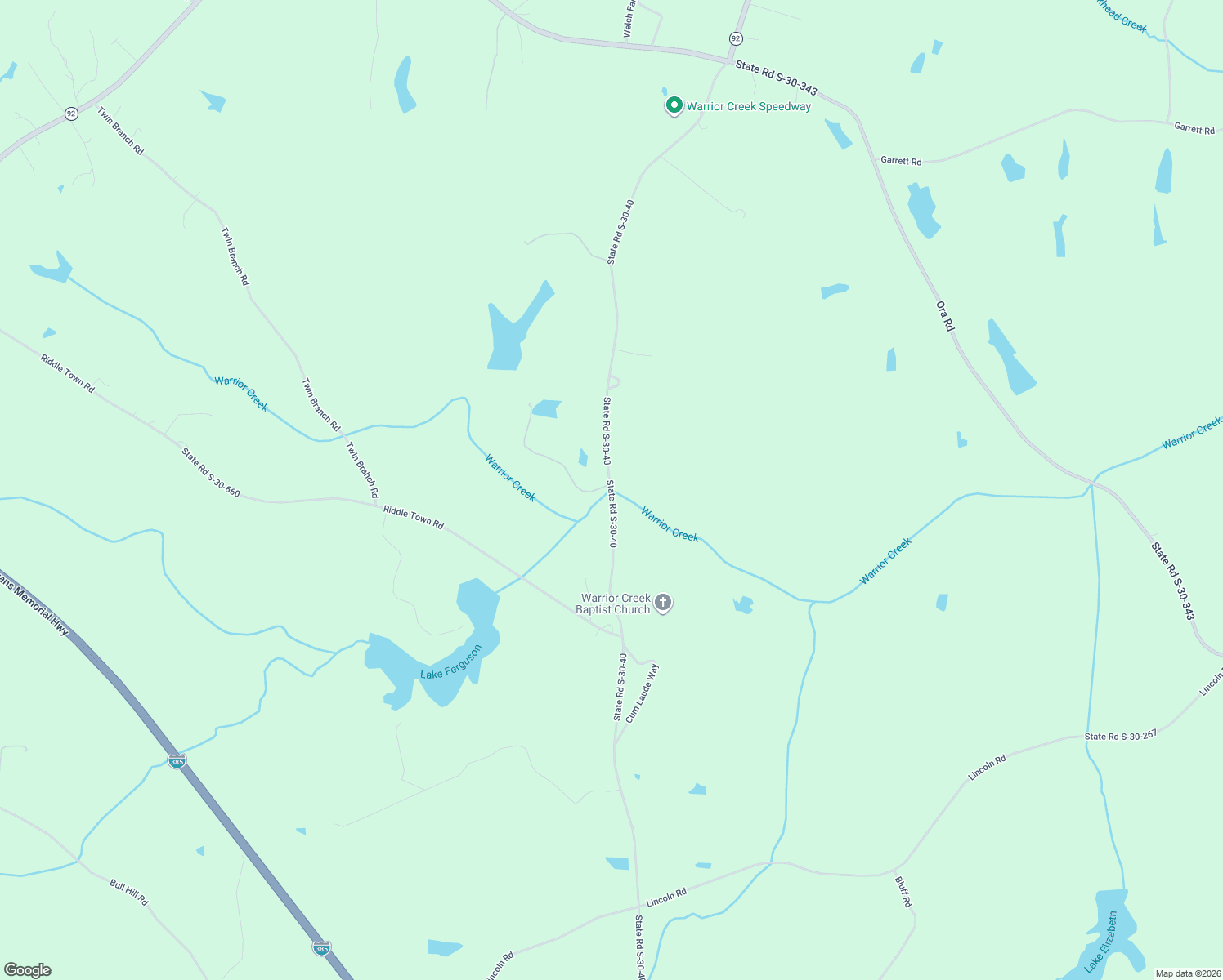 map of restaurants, bars, coffee shops, grocery stores, and more near 892 State Road S-30-40 in Gray Court