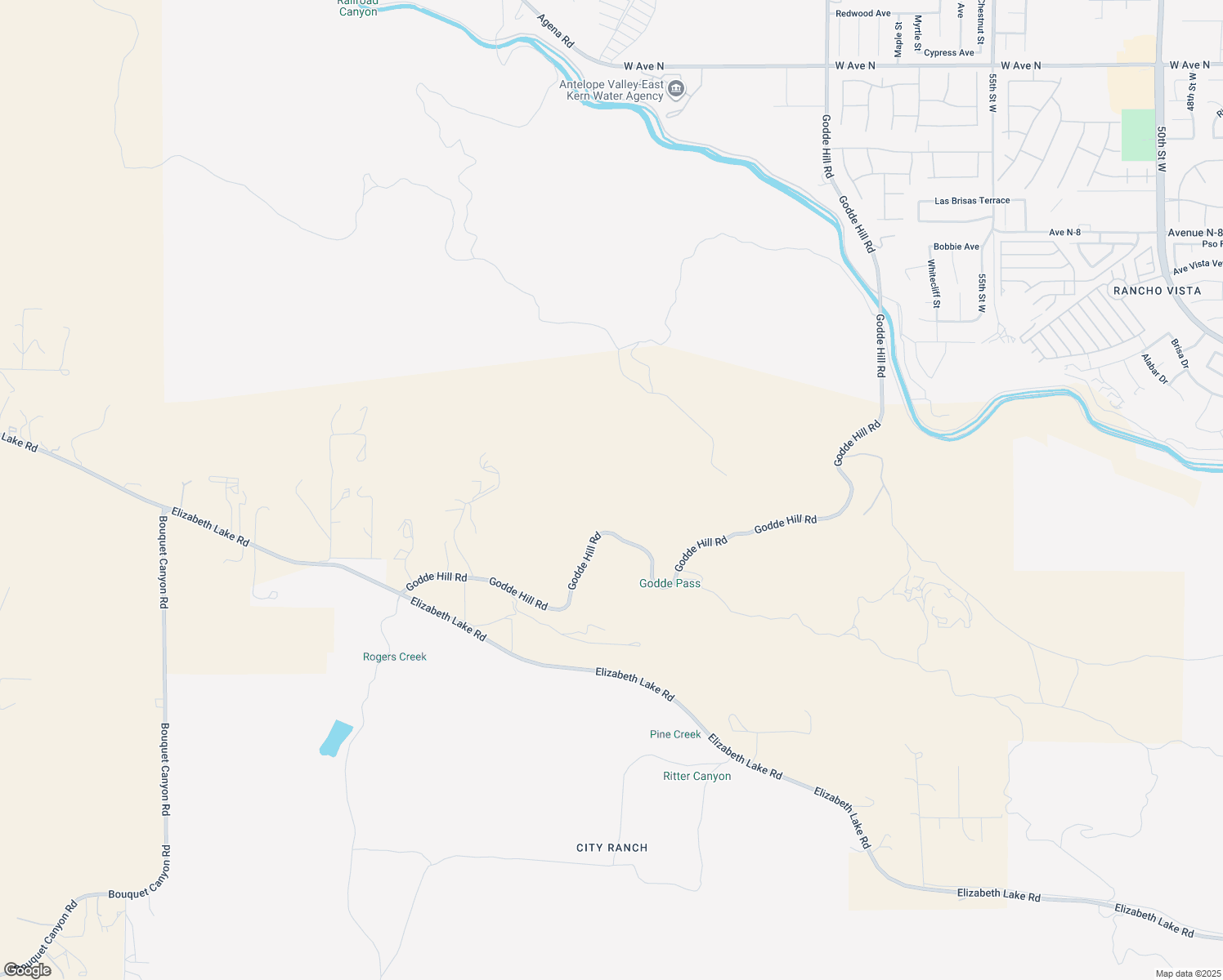 map of restaurants, bars, coffee shops, grocery stores, and more near Godde Hill Road in Palmdale