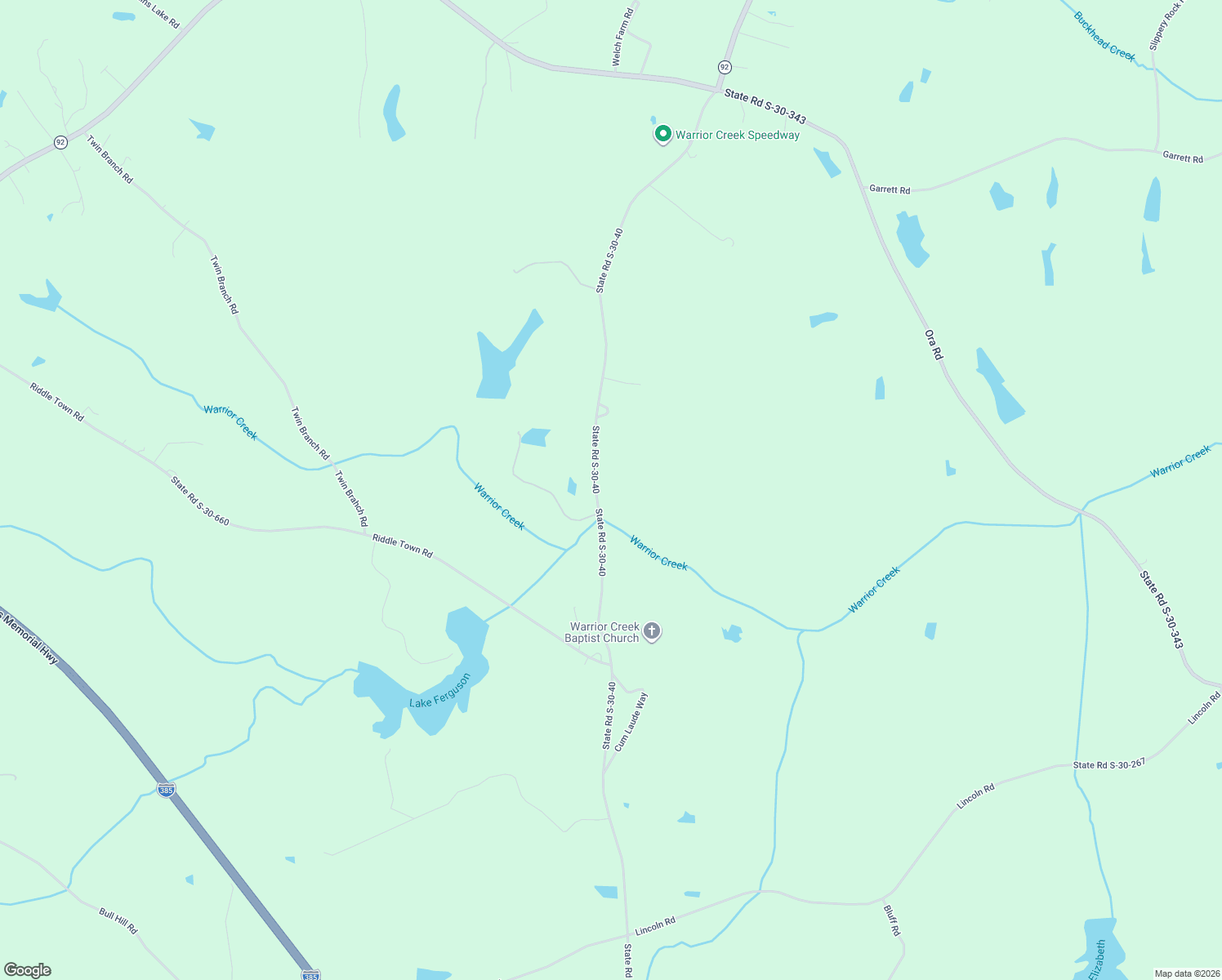 map of restaurants, bars, coffee shops, grocery stores, and more near 892 Warrior Creek Church Road in Gray Court