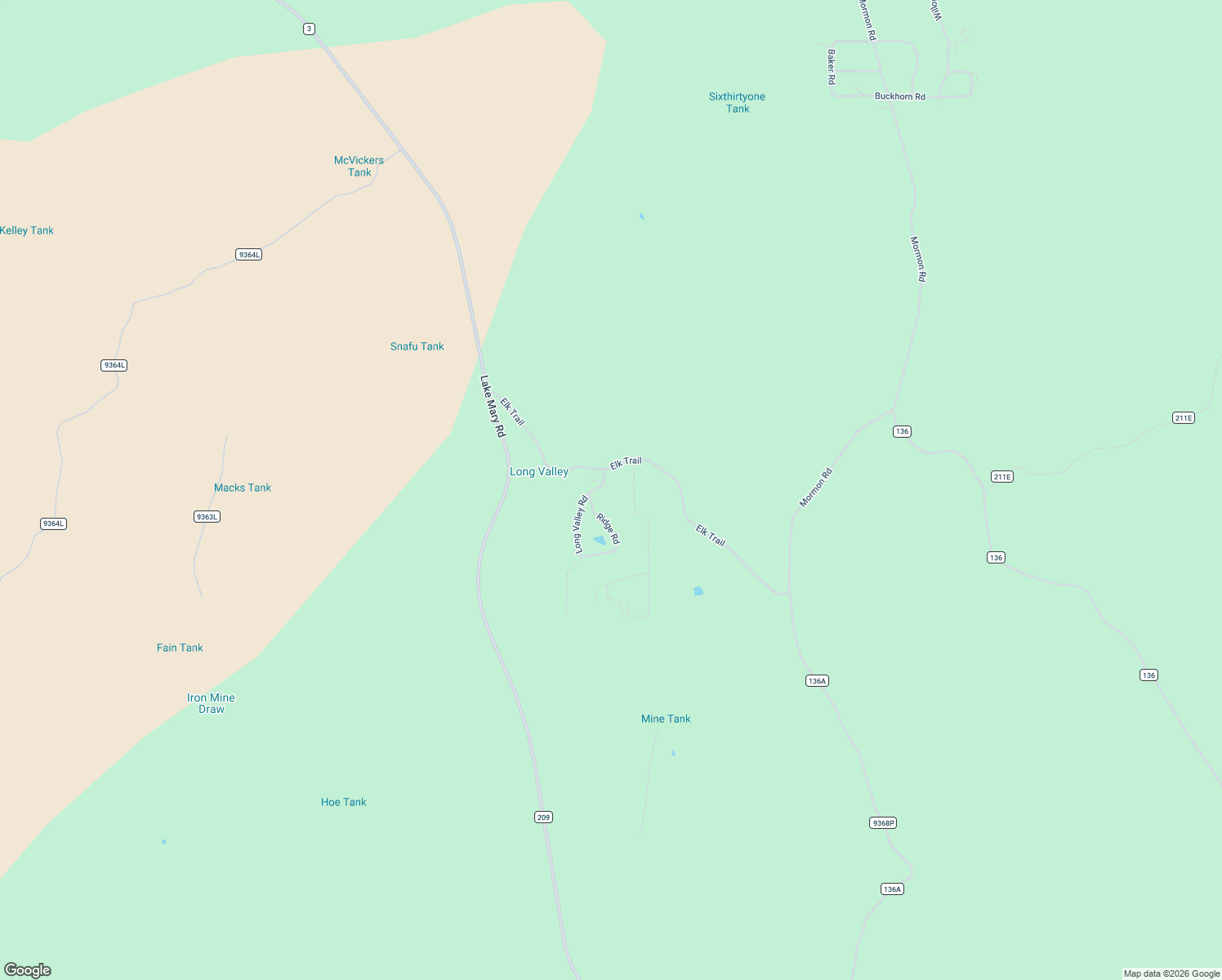 map of restaurants, bars, coffee shops, grocery stores, and more near 447 Long Valley Road in Happy Jack