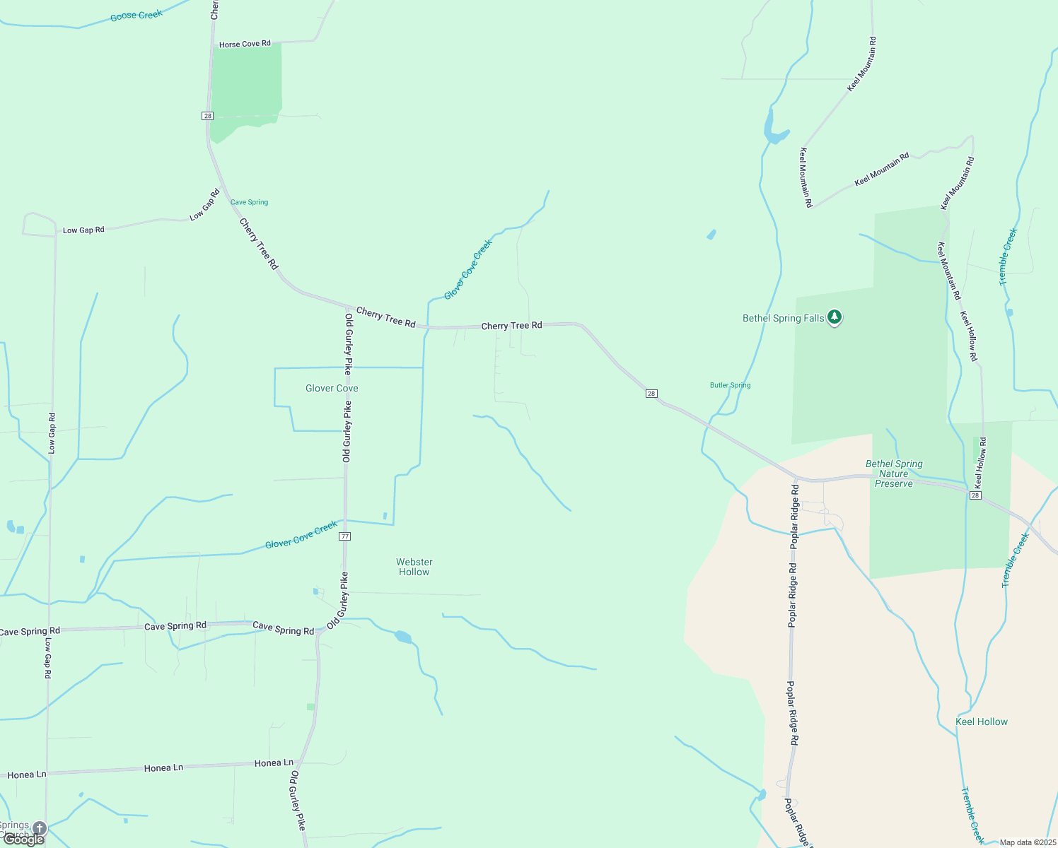 map of restaurants, bars, coffee shops, grocery stores, and more near 215 Bowen Lane in Gurley
