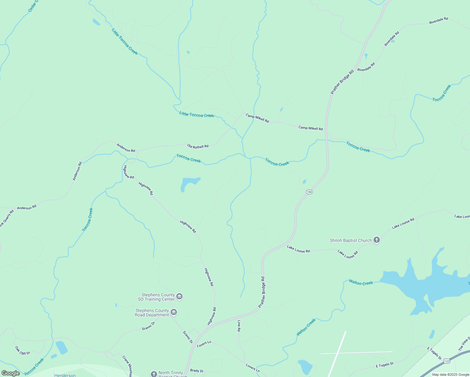 map of restaurants, bars, coffee shops, grocery stores, and more near 468 Pheasant Mountain Road in Toccoa