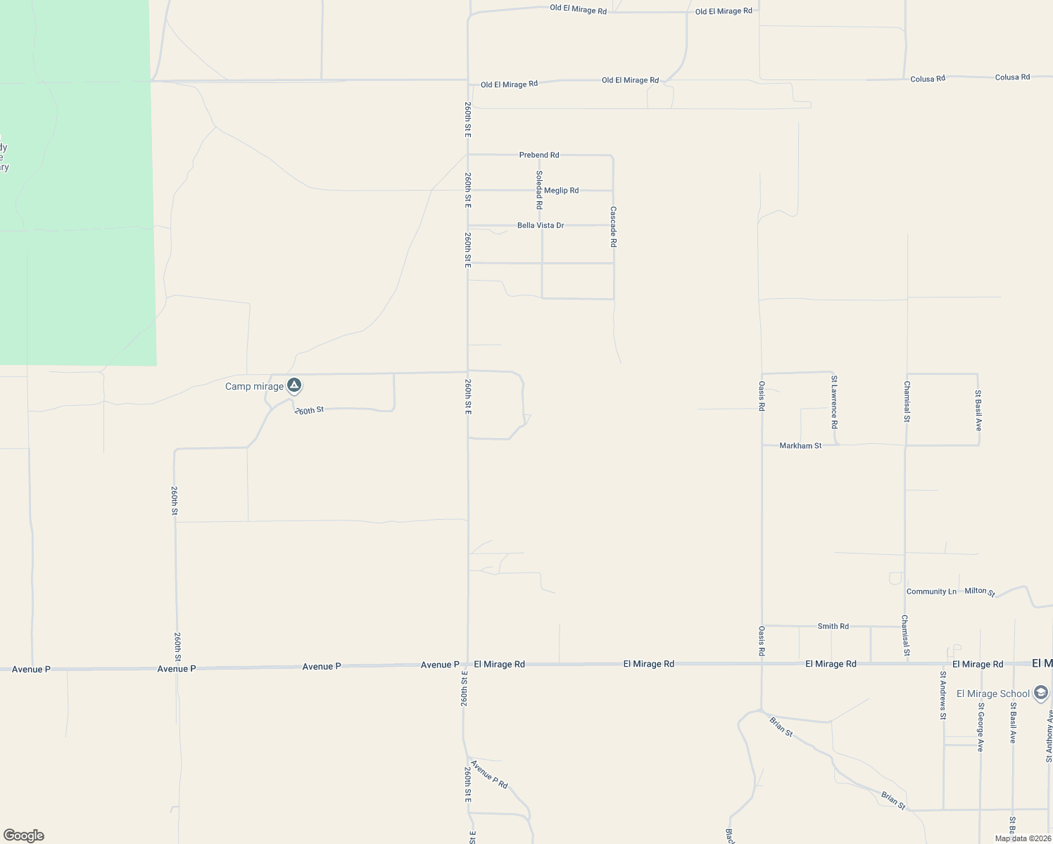 map of restaurants, bars, coffee shops, grocery stores, and more near 19951 County Line Road in El Mirage