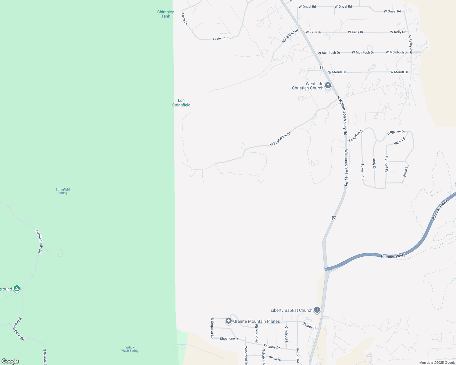 map of restaurants, bars, coffee shops, grocery stores, and more near 2800 West Pemberton Drive in Prescott