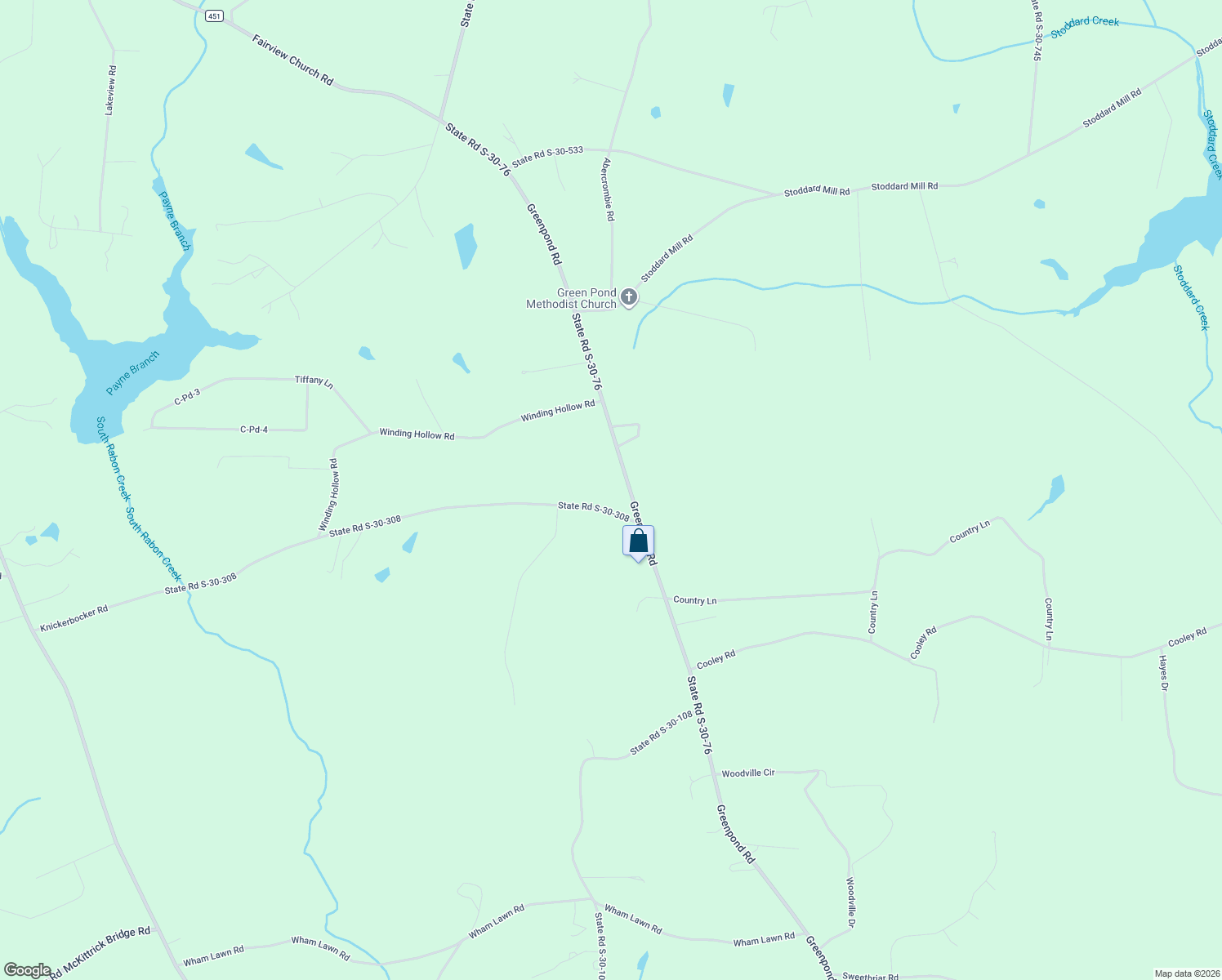 map of restaurants, bars, coffee shops, grocery stores, and more near 2988 Greenpond Road in Gray Court