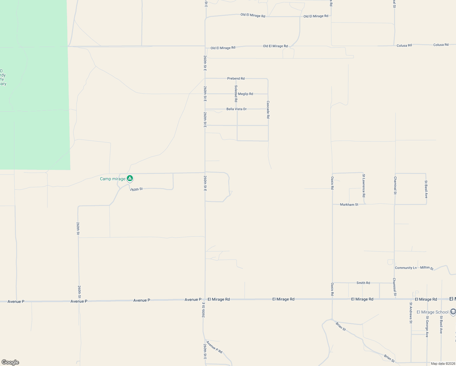 map of restaurants, bars, coffee shops, grocery stores, and more near 19951 Old El Mirage Road in Adelanto