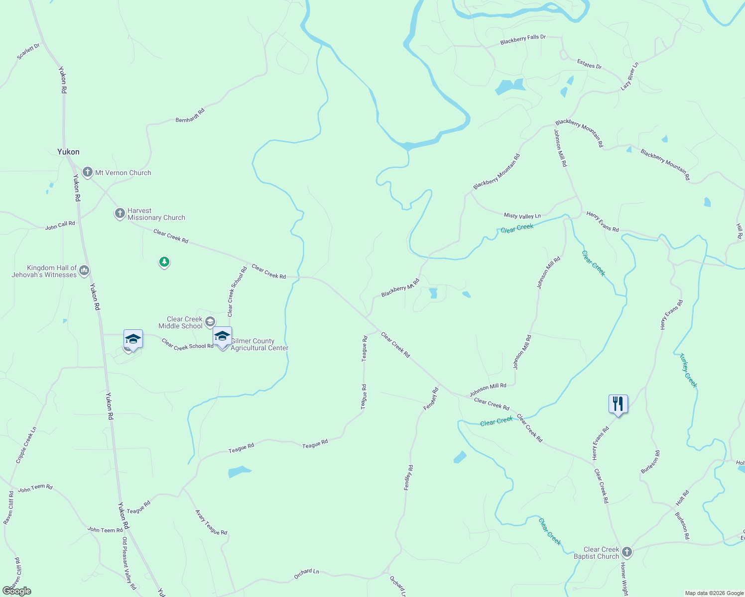 map of restaurants, bars, coffee shops, grocery stores, and more near 257 Blackberry Mount Road in Ellijay
