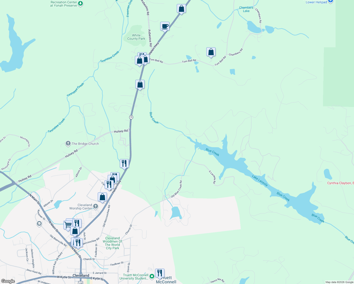 map of restaurants, bars, coffee shops, grocery stores, and more near in Cleveland