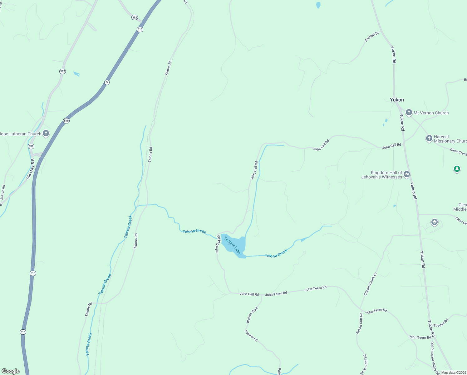 map of restaurants, bars, coffee shops, grocery stores, and more near 134 Wendy Hill Road in Talking Rock