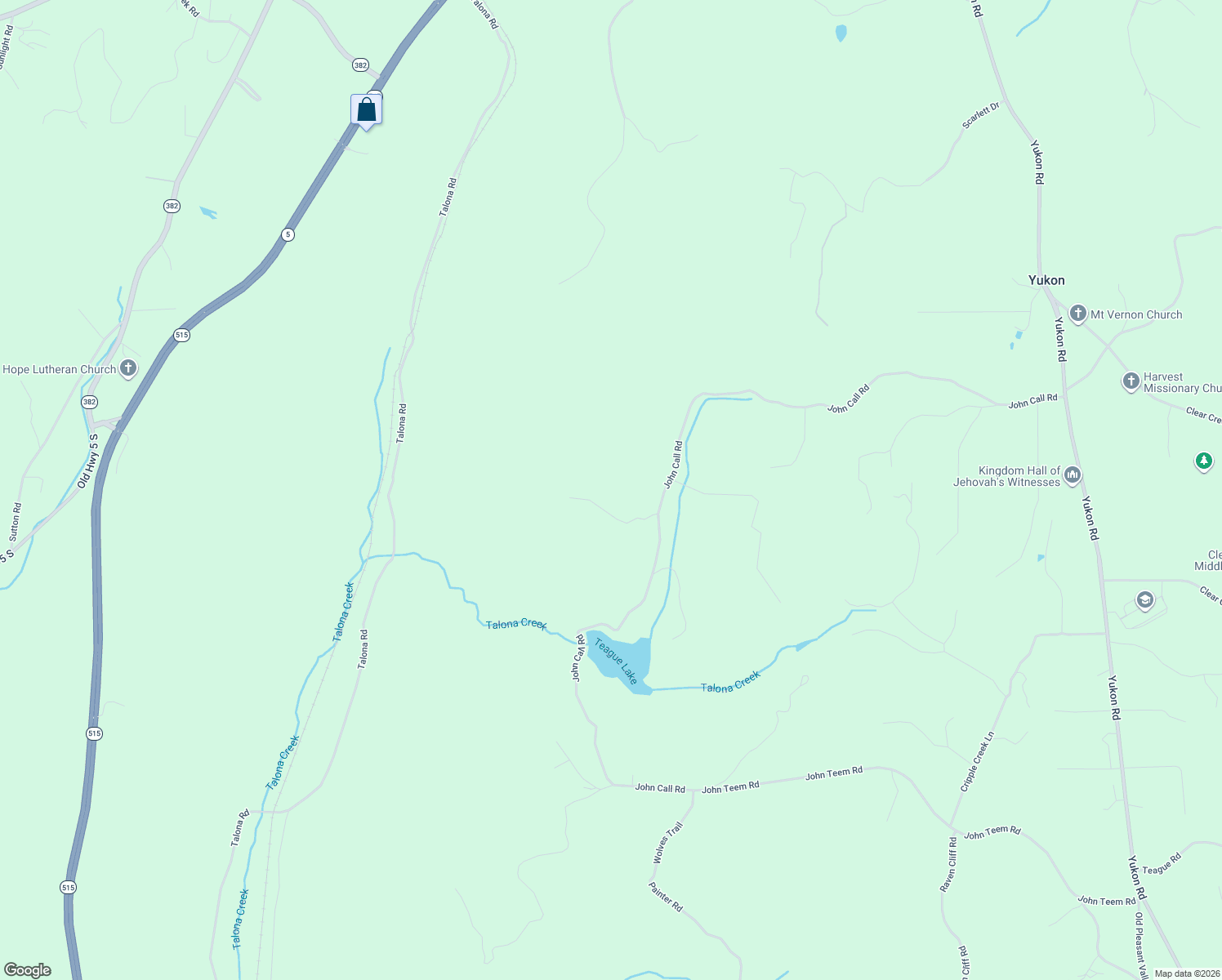 map of restaurants, bars, coffee shops, grocery stores, and more near 134 Wendy Hill Road in Talking Rock