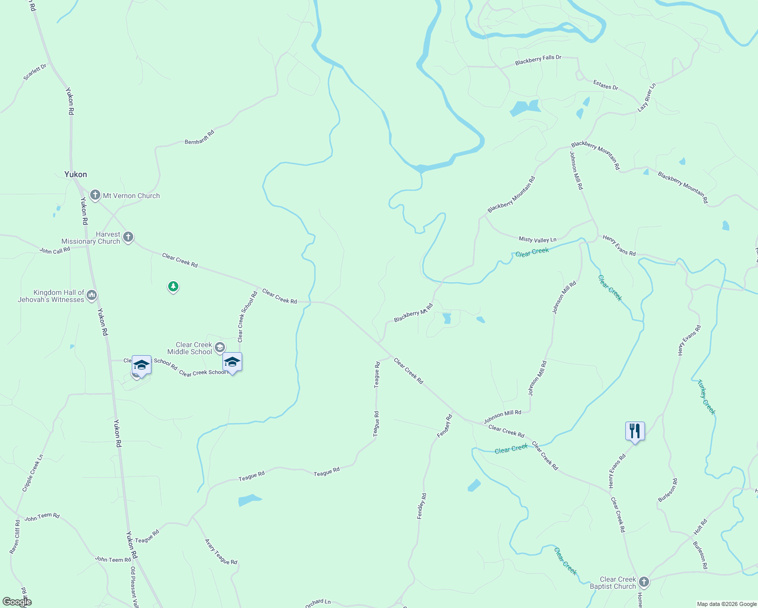 map of restaurants, bars, coffee shops, grocery stores, and more near 195 Wise Acres Road in Ellijay
