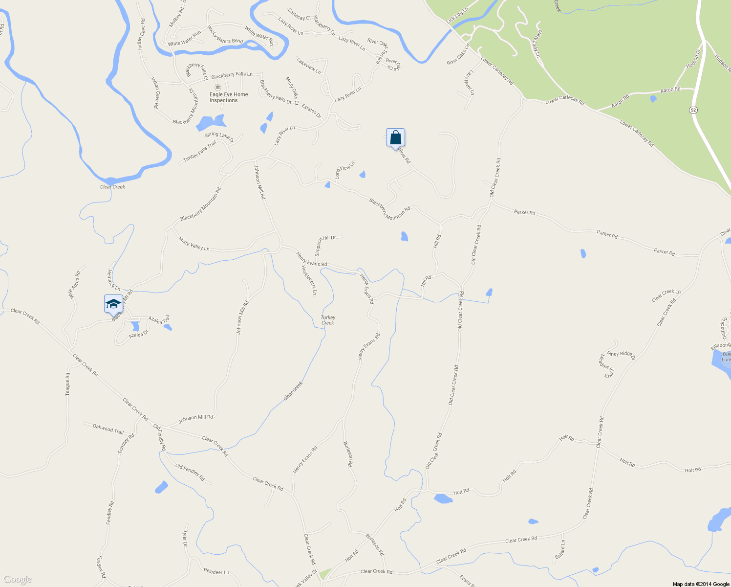 map of restaurants, bars, coffee shops, grocery stores, and more near 1319 Henry Evans Road in Ellijay