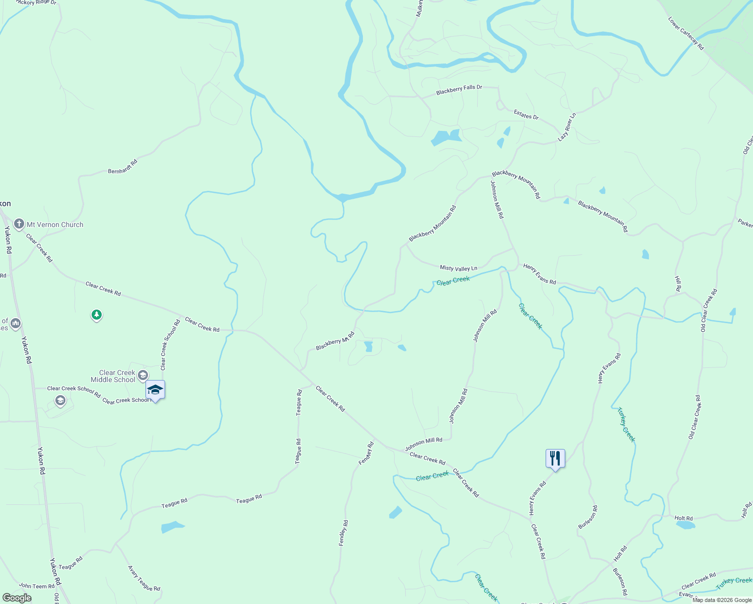 map of restaurants, bars, coffee shops, grocery stores, and more near 1157 Blackberry Mountain Road in Ellijay
