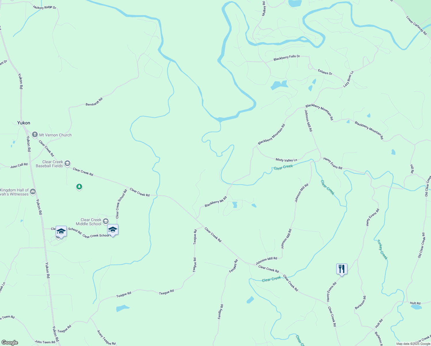 map of restaurants, bars, coffee shops, grocery stores, and more near 175 Hemlock Lane in Ellijay