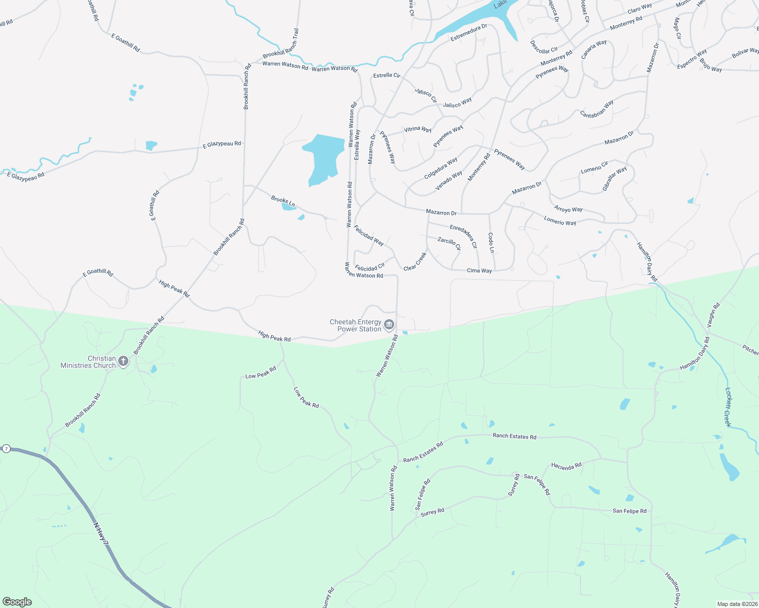 map of restaurants, bars, coffee shops, grocery stores, and more near 728 High Peak Road in Hot Springs Village