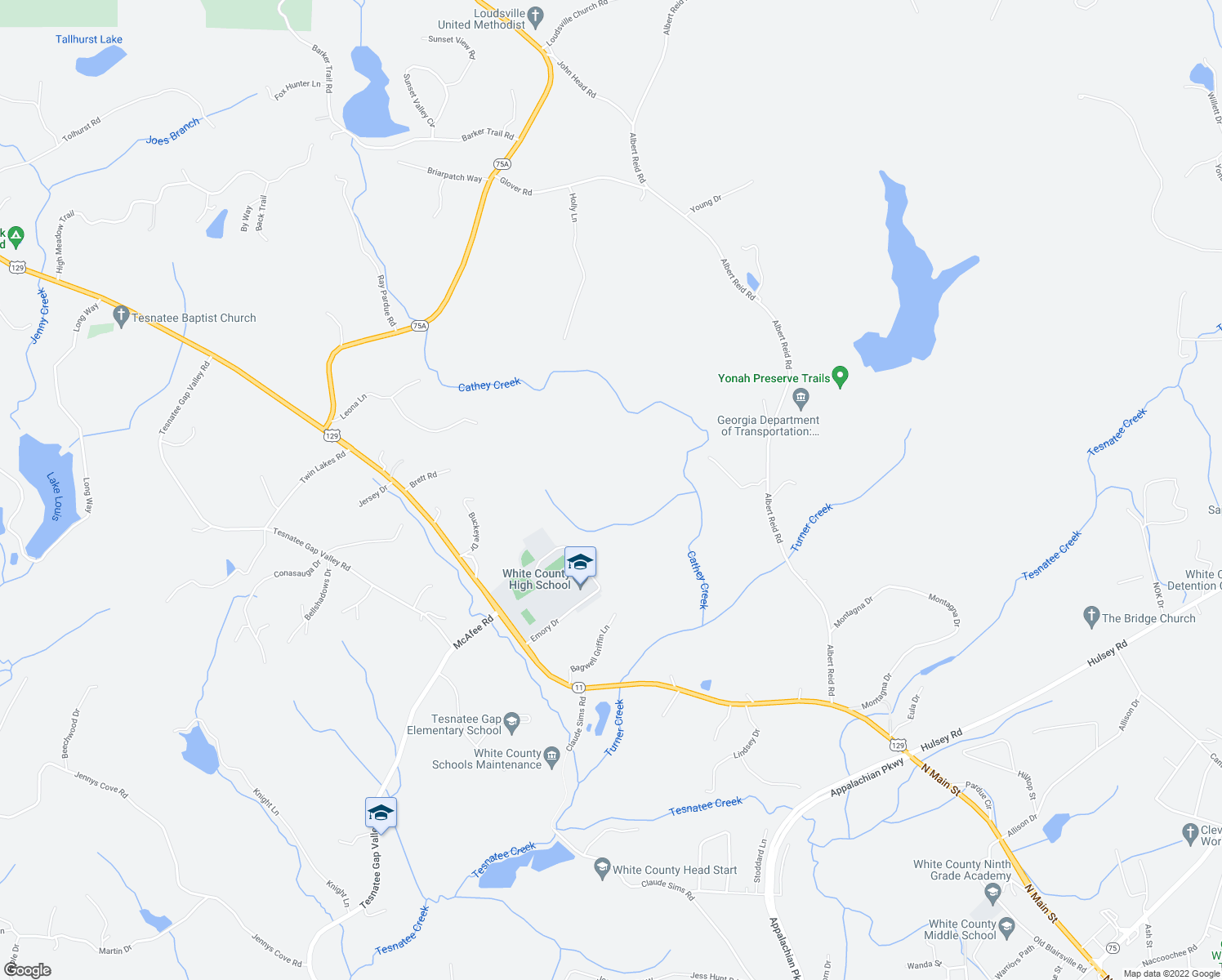 map of restaurants, bars, coffee shops, grocery stores, and more near 552 Leona Lane in Cleveland