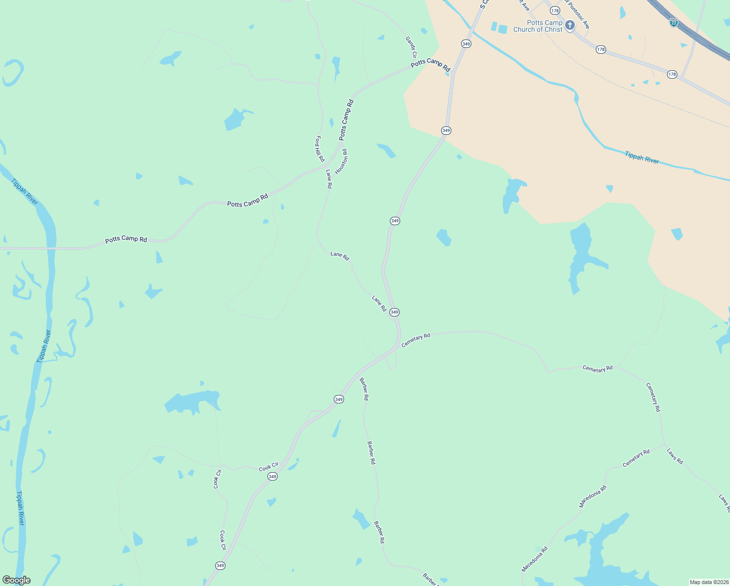 map of restaurants, bars, coffee shops, grocery stores, and more near 301-353 Lane Road in Potts Camp