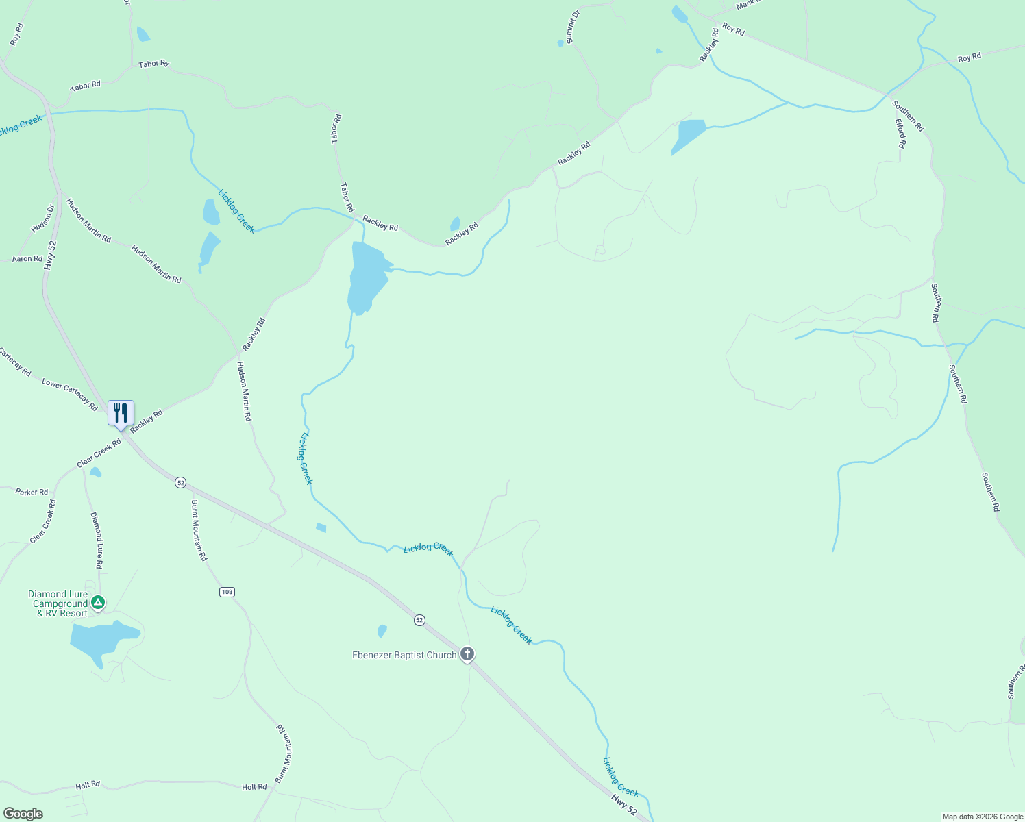 map of restaurants, bars, coffee shops, grocery stores, and more near Piney Spur Road in Ellijay